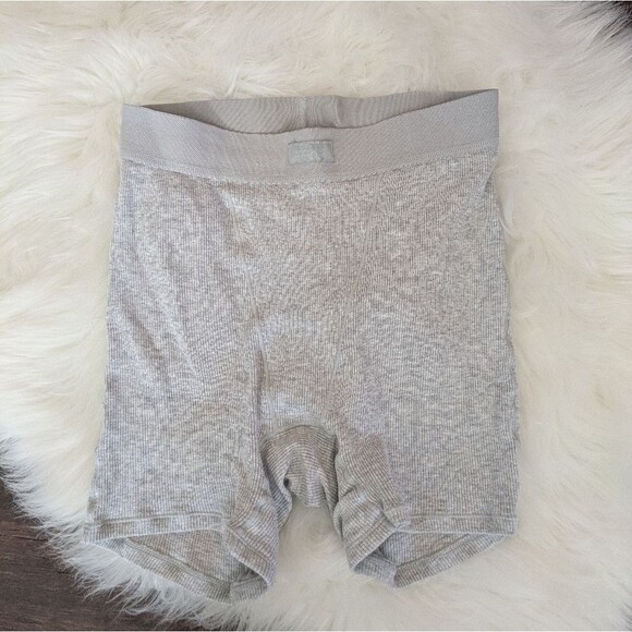 Skims Cotton Rib Boxers Heather Gray Grey Ribbed Boxer Briefs XS - Picture 2 of 6
